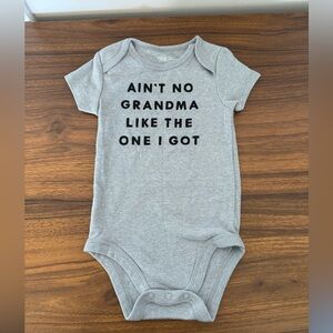 Okie Dokie Light Gray Baby Bodysuit Size 6 Month